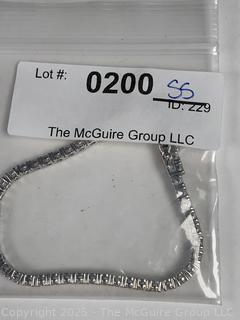 Sterling Silver with Cubic Zirconia Stones Tennis Bracelet