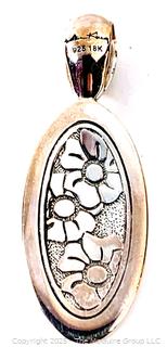 Ann King Sterling Silver with 18kt Gold Letter Initial Pendant 