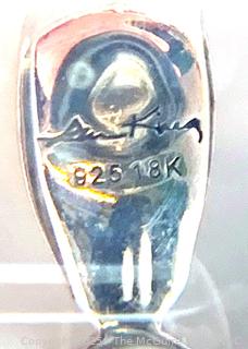 Ann King Sterling Silver with 18kt Gold Letter Initial Pendant 