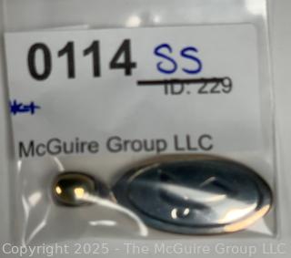 Ann King Sterling Silver with 18kt Gold Letter Initial Pendant 