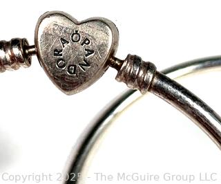 Two (2) Sterling Silver Bangle Bracelets with Charms