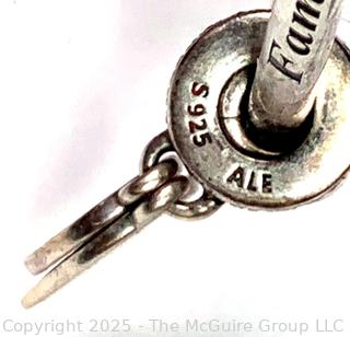 Two (2) Sterling Silver Bangle Bracelets with Charms