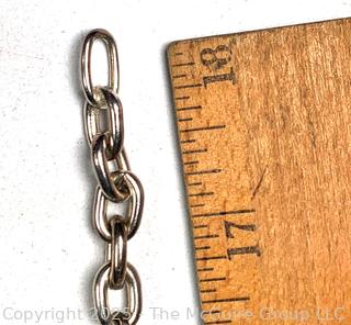 Sterling Silver Judith Ripka Chain Necklace with Lapis Charm and Beads