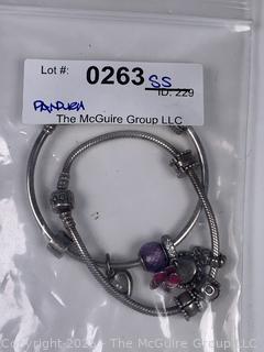 Two (2) Sterling Silver Bracelets with Charms