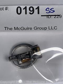 Sterling Silver, Marcasite and Citrine Ring and Matching Pendant by Judith Jack 