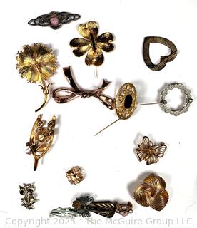 Group of Costume Jewelry Brooches