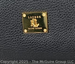 Black Leather Ralph Lauren Hanway Tote Handbag New with Tags