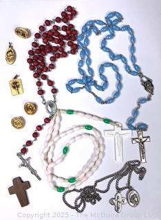 Group of Rosaries and Religious Medals