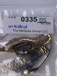 Three (3) Ladies Gold Wrist Watches, Untested