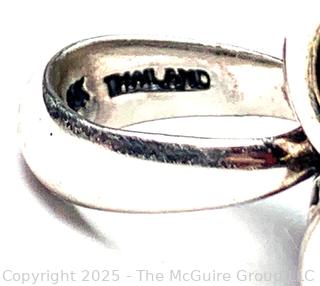 Ann King Sterling Silver and 18kt Gold Marguerite Daisy Heart Pendant 