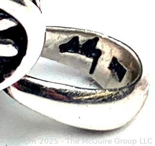 Ann King Sterling Silver and 18kt Gold Marguerite Daisy Heart Pendant 