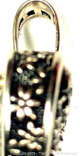 Ann King Sterling Silver and 18kt Gold Marguerite Daisy Heart Pendant 