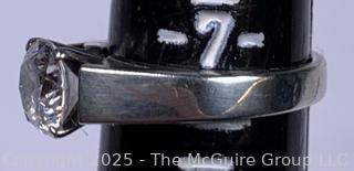 Sterling Silver with Crystal Center Ring