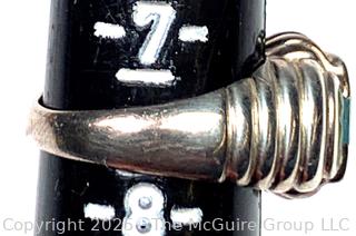 Two (2) Judith Ripka Sterling Silver Rings Including Bezel Amethyst and Blue Topaz with Peridot