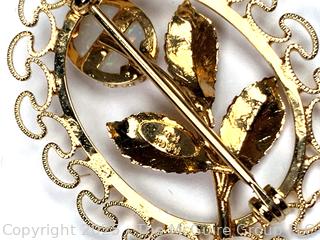 Six (6) Brooches and Bracelet