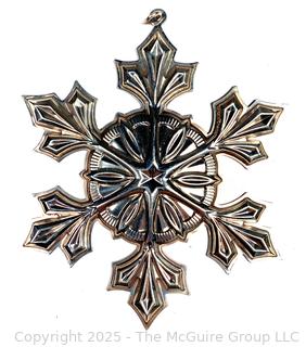 Gorham Sterling Silver Snowflake Ornament 2007 