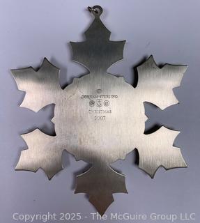 Gorham Sterling Silver Snowflake Ornament 2007 