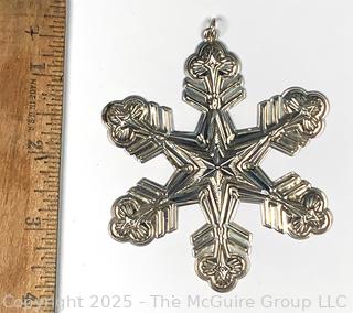 Gorham Sterling Silver Snowflake Ornament 1995