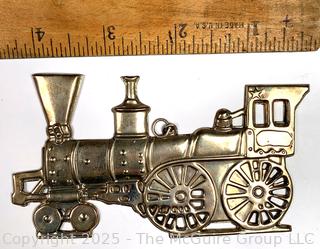 Gorham American Heritage Society Sterling Silver Train Locomotive Christmas Ornament 1976