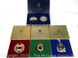 Four (4)  US Mint Christmas Ornaments 1996, 1997, 1998 & 2000 in Boxes