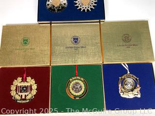 Four (4)  US Mint Christmas Ornaments 1996, 1997, 1998 & 2000 in Boxes