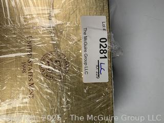 Four (4)  US Mint Christmas Ornaments 1996, 1997, 1998 & 2000 in Boxes