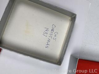 Two (2) Sterling Silver Christmas Ornaments Including Reed & Barton Mickey Mouse Disney and Santa with Tree (Unmarked)