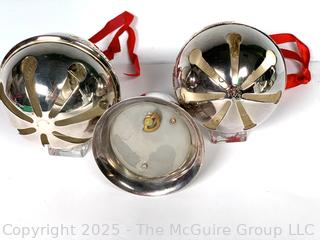 Three (3) Christmas Bell Ornaments by Reed & Barton, Kirk & Stieff and Wallace