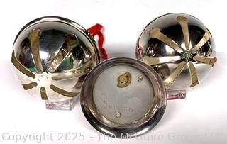 Three (3) Christmas Bell Ornaments by Reed & Barton, Kirk & Stieff and Wallace