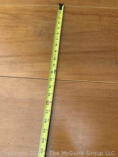 Round Drop Leaf Coaching Table with Lyre-Shaped Swivel Supports.  36" diameter