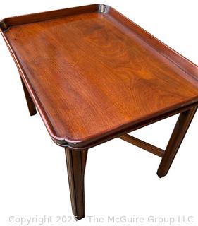 Georgian Style Butler's Tray Table on Mahogany Base.  27"W x 20" x 20"H