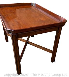 Georgian Style Butler's Tray Table on Mahogany Base.  27"W x 20" x 20"H