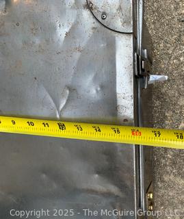 Metal Foot Locker Trunk with Brass Latch