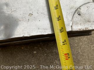 Metal Foot Locker Trunk with Brass Latch