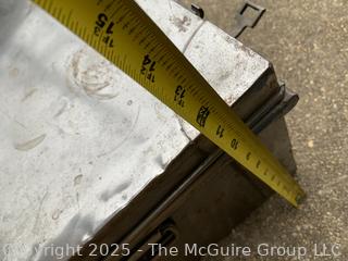 Metal Foot Locker Trunk with Brass Latch