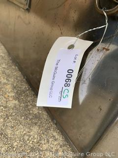 Metal Foot Locker Trunk with Brass Latch