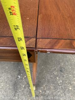 English Regency Mahogany Drop Leaf Sofa Table w/ Castors