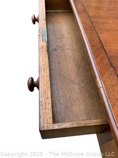 English Regency Mahogany Drop Leaf Sofa Table w/ Castors