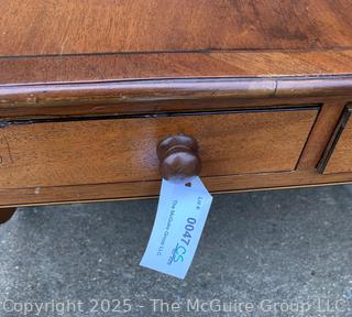 English Regency Mahogany Drop Leaf Sofa Table w/ Castors