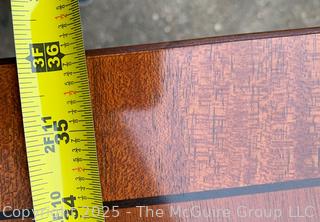 Baker Mahogany Chippendale Style Fretwork Telephone Console Table with Tilt Top.  35"W x 17"D x 29"T