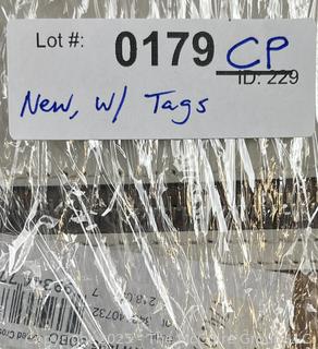 Dooney & Bourke Woven Leather Beacon  White & Tan Crossbody Handbag, New with Tags