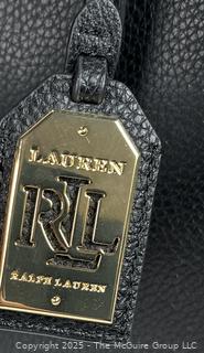 Ralph Lauren Black Leather Anfield Abby Tote Handbag New with Tags