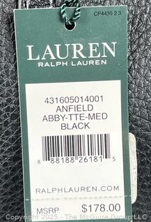 Ralph Lauren Black Leather Anfield Abby Tote Handbag New with Tags