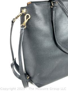 Ralph Lauren Black Leather Anfield Abby Tote Handbag New with Tags