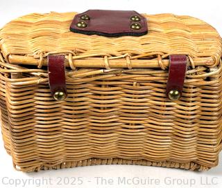 Etienne Aigner Vintage Wicker Fishing Creel-Basket Handbag
