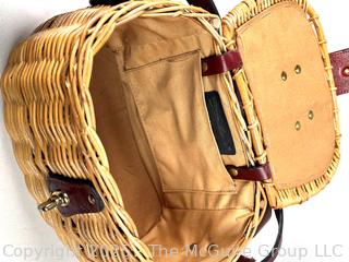 Etienne Aigner Vintage Wicker Fishing Creel-Basket Handbag