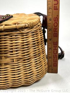 Etienne Aigner Vintage Wicker Fishing Creel-Basket Handbag
