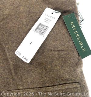 Ralph Lauren Brown Reversible Riding Vest, Large