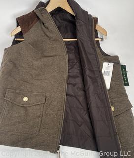 Ralph Lauren Brown Reversible Riding Vest, Large