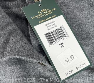 Ralph Lauren LRL Gray Knit Snap Front Jacket New with Tags